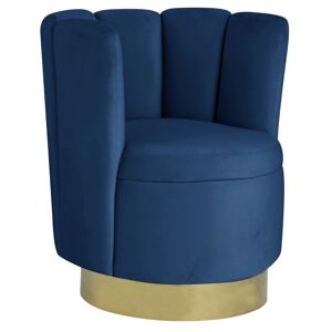 Best Master Furniture Ellis Upholstered Swivel Accent Chair - Blue