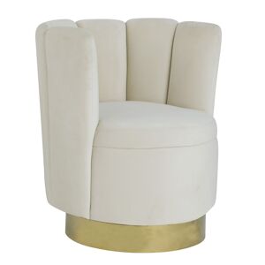 Best Master Furniture Ellis Upholstered Swivel Accent Chair - White