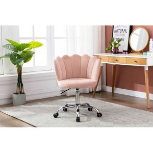 Simplie Fun Swivel Shell Chair For Living Room/Bedroom, Modern Leisure Office Chair - Pink