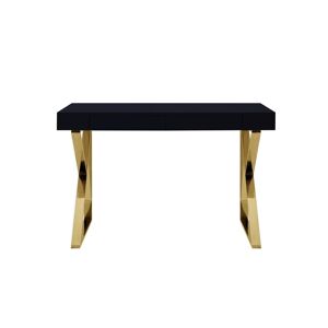 Inspired Home Biaochi Writing Desk - Black/gold