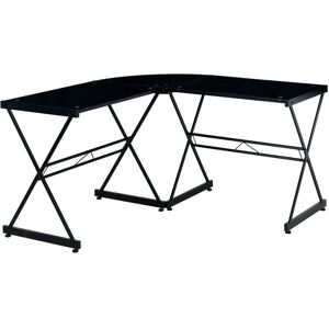 Rta Products Techni Mobili L-Shaped Glass Computer Desk