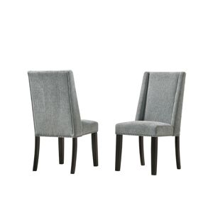 Carolina Classics Zoe Upholstered Dining Chair, Set of 2 - Gray
