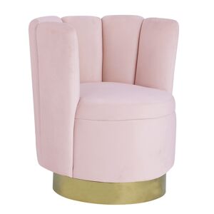 Best Master Furniture Ellis Upholstered Swivel Accent Chair - Pink