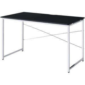 Simplie Fun Tennis Writing Desk, Black & Chrome Finish - Black