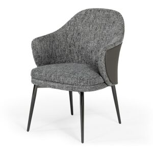 Simplie Fun Cora Modern Grey Fabric & Leatherette Dining Chair - Grey