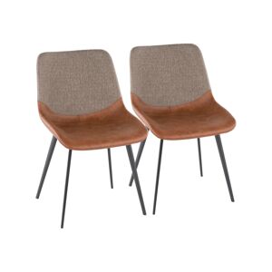 Lumisource Outlaw Dining Chairs, Set of 2 - Brown