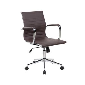 Simplie Fun Modern Medium Back Executive Office Chair, Chocolate - Brown