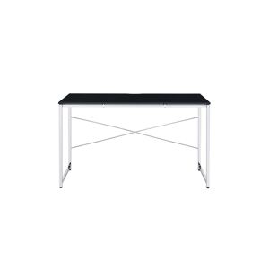 Simplie Fun Tennos Vanity Desk In & Chrome Finish - Black