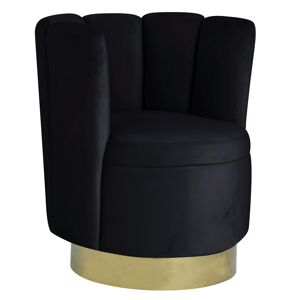 Best Master Furniture Ellis Upholstered Swivel Accent Chair - Black