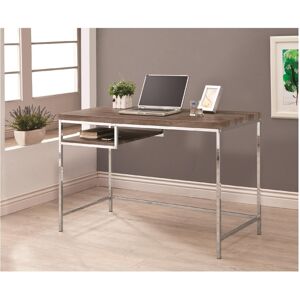 Coaster Home Furnishings Lincoln Rectangular Writing Desk with Shelf - Open Grey