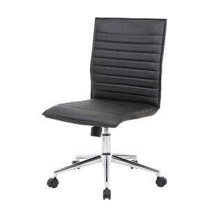 Boss Office Products Armless Hospitality Chair - Black