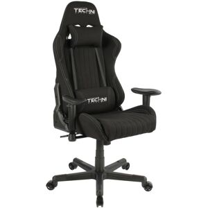 Simplie Fun Fabric Ergonomic High Back Racer Style Pc Gaming Chair - Black