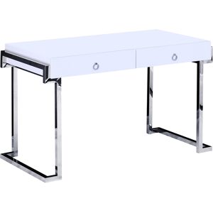 Best Master Furniture Juneau Lacquer Modern Computer Desk - Silver-Tone