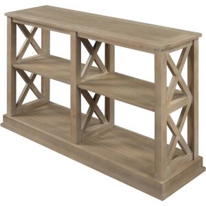 Simplie Fun Console Table with 3-Tier Open Storage Spaces and