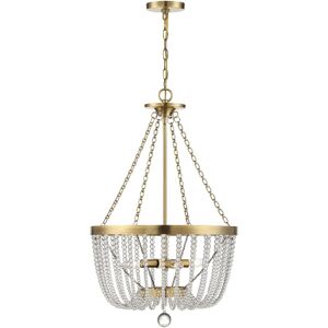 Savoy House Bergamo 4-Light Pendant Light - Warm brass