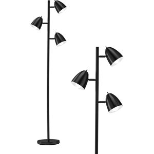 Brightech Jacob Led Tree Floor Lamp with 3 Rotating Adjustable Head - Classic Black