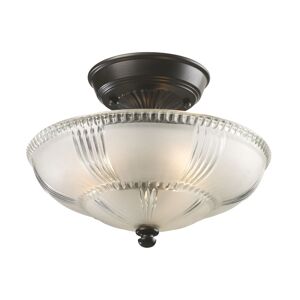 Macy's Restoration 3-Light Semi-Flush in Oiled Bronze - Bronze