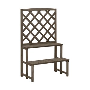 vidaXL Plant Stand with Trellis Gray 27.5