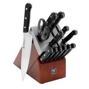 J.a. Henckels Solution 14-Piece Self-Sharpening Knife Block Set - Brown