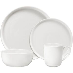 Mikasa Samantha 16 Piece Dinnerware Set, Service for 4 - White