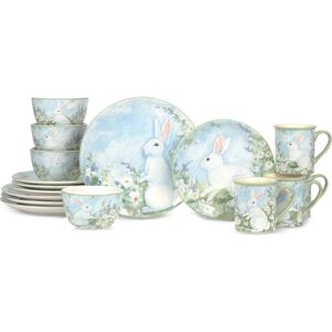 Certified International Easter Morning 16-Pc. Dinnerware Set - Blue