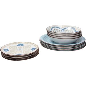 Tognana Casablanca 12 Piece Dinnerware Set, Service for 4 - Baby Blue