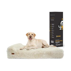 Kopeks Orthopedic Dog Bed Memory Foam With Pillow XLarge - Fluffy brown