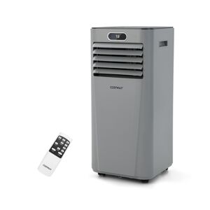 Costway 10000 Btu Portable Air Conditioner w/ Remote Control 3-in-1 Air Cooler w/ Drying - Grey