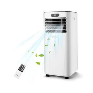 Costway 10000 Btu Portable Air Conditioner w/ Remote Control 3-in-1 Air Cooler w/ Drying - White