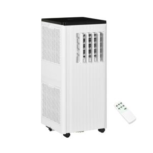 Homcom 10000/7100BTU Smart Portable Air Conditioner for 237Sq.Ft, White - White