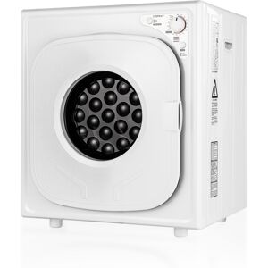 Costway 1500W Electric Tumble Compact Laundry Dryer Stainless Steel Tub 13.2 lbs - White