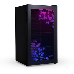 Newair Prismatic Series 126 Can Beverage Refrigerator with Rgb HexaColor Led Lights, Mini Fridge for Gaming, Game Room, Party Festive Holiday Fridge w