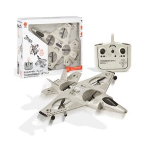 Sharper Image Toy Rc Thunderbolt Jet X 2 Stunt Drone Set, 7 Piece - Gray