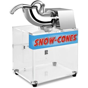 Costway Electric Snow Cone Machine Ice Shaver Maker Shaving Crusher Dual Blades - Silver