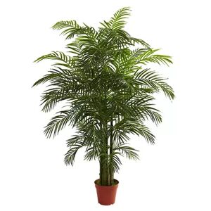 nearly natural 6 1/2-ft. Potted Areca Palm Tree - Indoor and Outdoor, Green