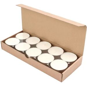 Stonebriar Collection Unscented Mega-Oversized Tea Light Candles 20-piece Set, White