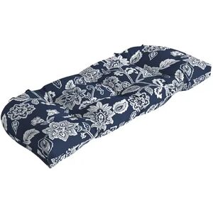 Arden Selections Outdoor Wicker Settee Cushion, Blue, 18X41.5