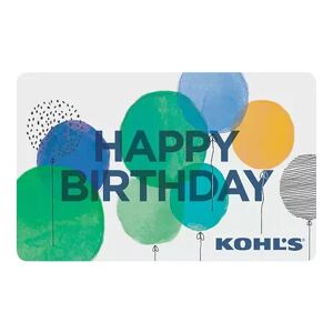 Web Card Happy Birthday Balloons Gift Card, Multicolor, $150