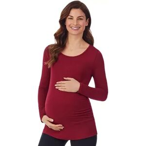 Maternity Cuddl Duds Softwear with Stretch Ballet Neck Top, Women's, Size: Large-Mat, Med Red