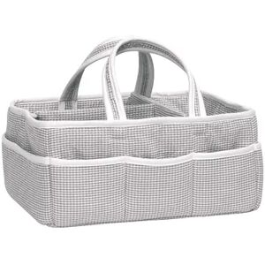 Trend Lab Gray Gingham Storage Caddy, Med Grey