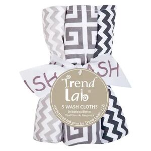 Trend Lab Ombre Gray 5 Pack Wash Cloth Set, Grey