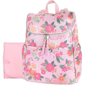 Baby Essentials Floral Backpack Diaper Bag, Pink