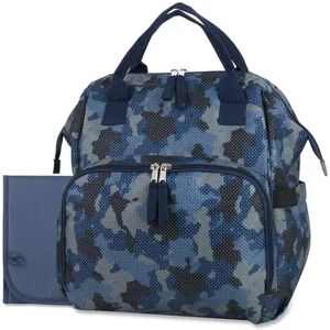 Baby Essentials Camouflaged Frame Diaper Backpack, Blue