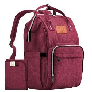 KeaBabies Original Diaper Backpack Bag, Multi Functional Water-resistant Baby Diaper Bags for Moms & Dads, Brt Red