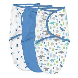 SwaddleMe Original Dino Time 3-Pack Swaddles, Blue, Large