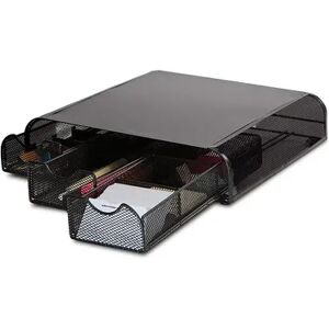 Mind Reader Monitor Stand and Desk Organizer, Black