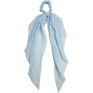 LC Lauren Conrad Baby Blue Swiss Dot Long Tail Scrunchie