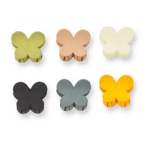 SO Matte Finish Buterfly Hair Clip 6 Pack, Multi