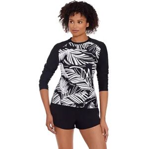 Bal Harbour Women's Bal Harbour Long-Sleeve Rash Guard, Size: 14, Black