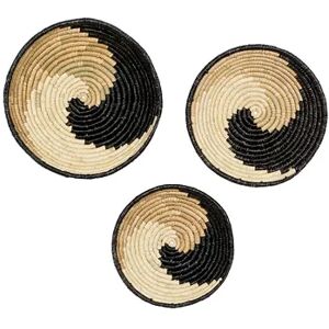 Stella & Eve Black Tan Woven Wall Decor 3-piece Set